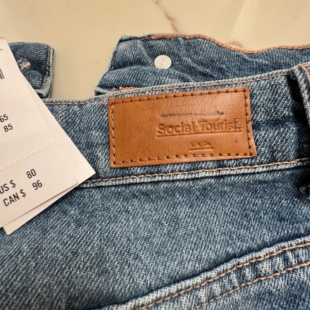 Social Tourist A&F Cargo Jeans Womens 11R W30 Ultra High Rise Wide Leg Baggy NEW - Picture 11 of 16